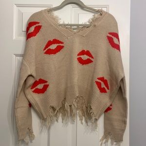 Just Polly Valentines Sweater: size S